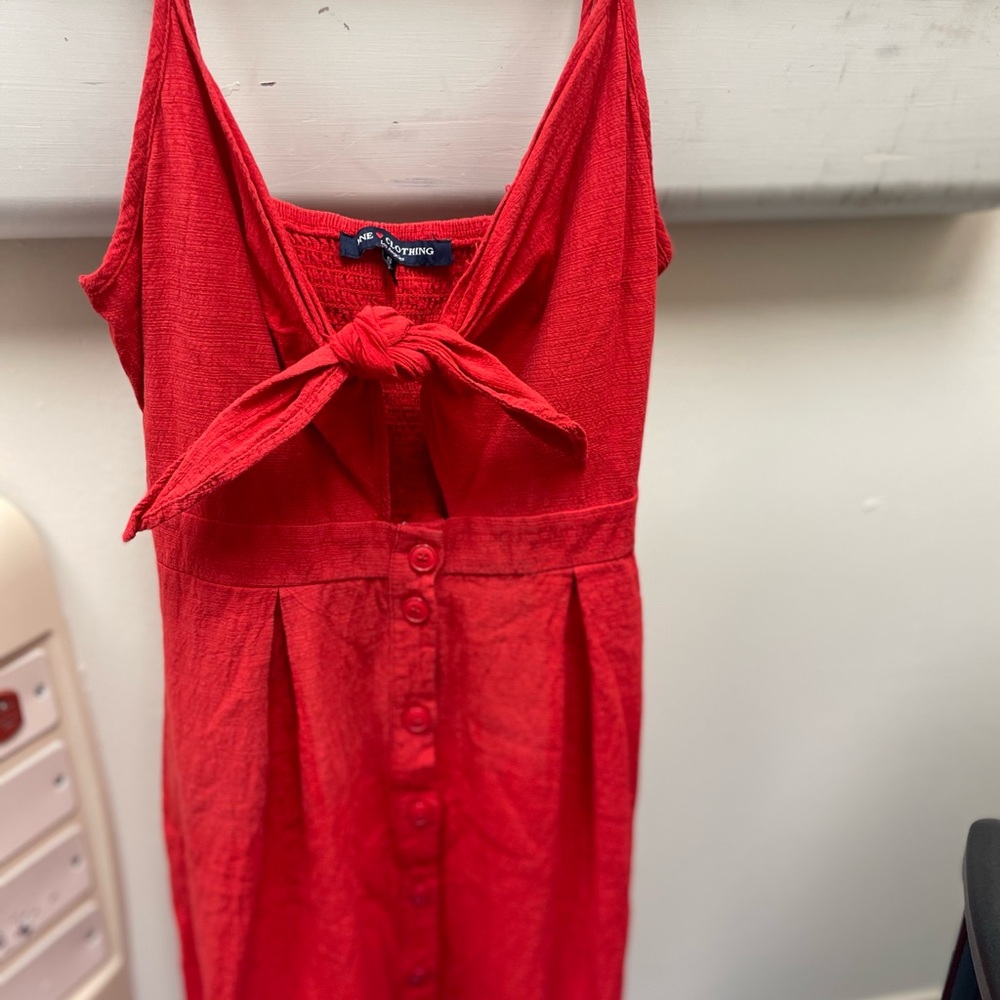 One Clothing Vibrant Red Dress with Bow